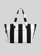 Striped Black Tote Bag