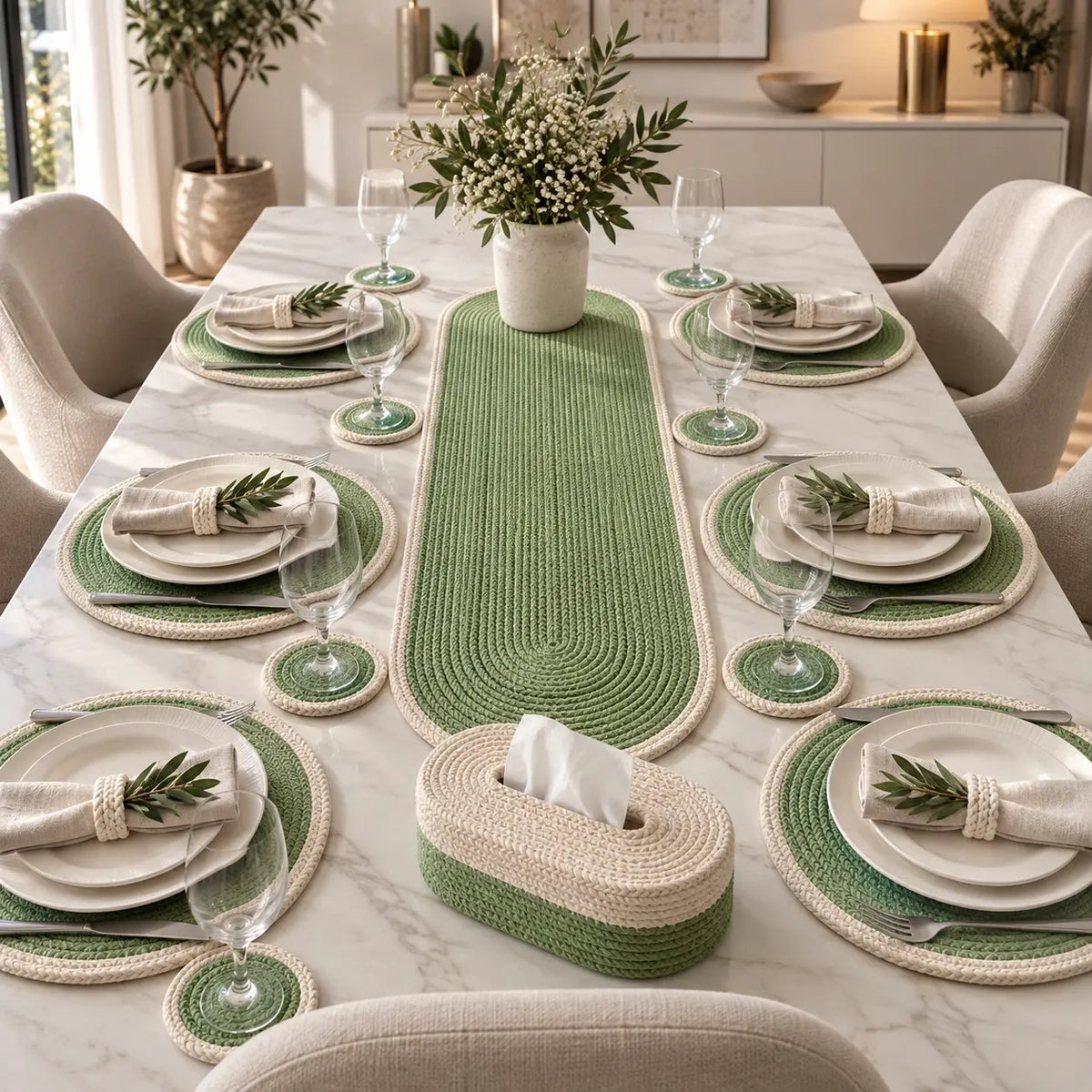 Mint Harmony Dining Set ( 14 Pieces )