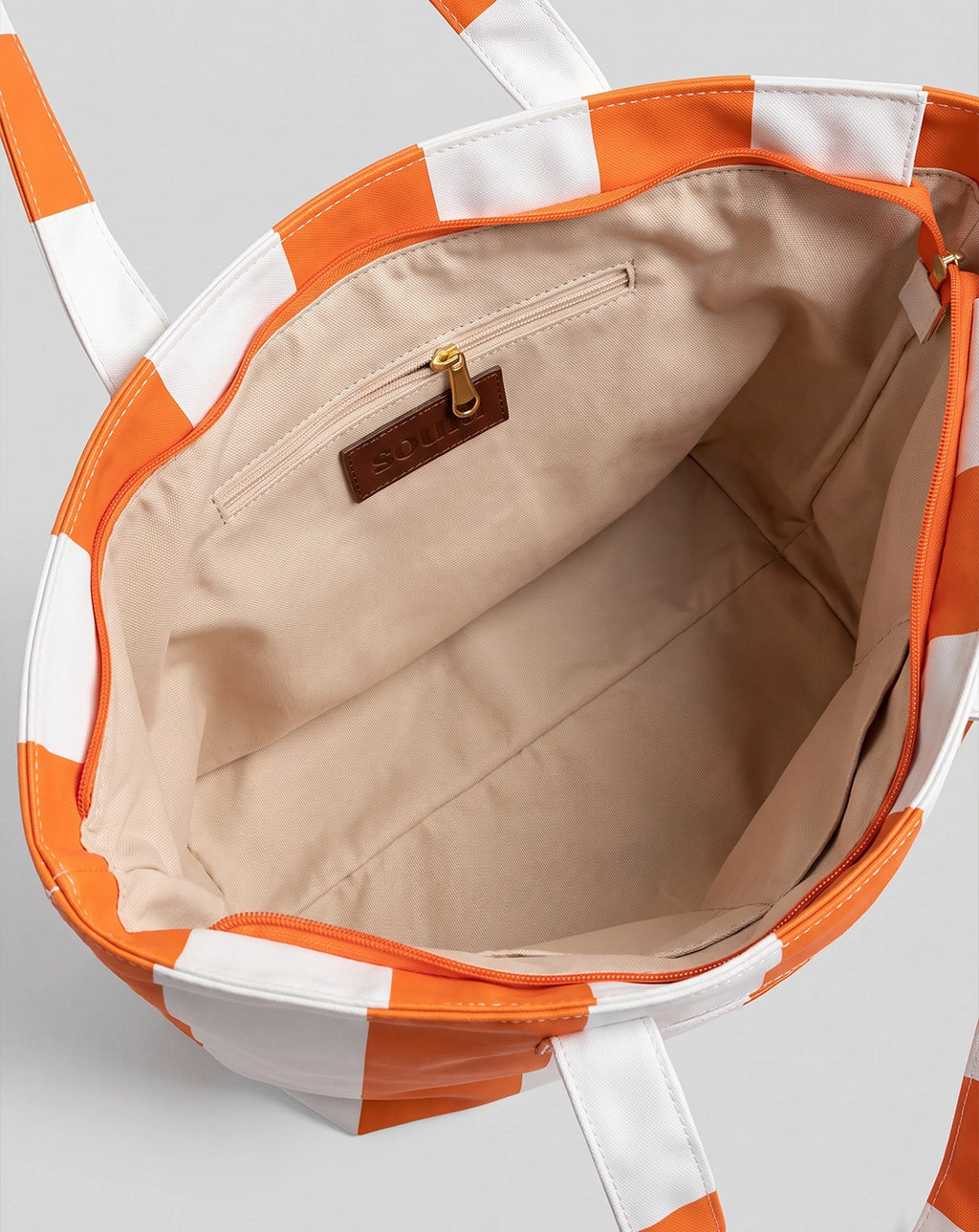 Striped Saffron Tote Bag