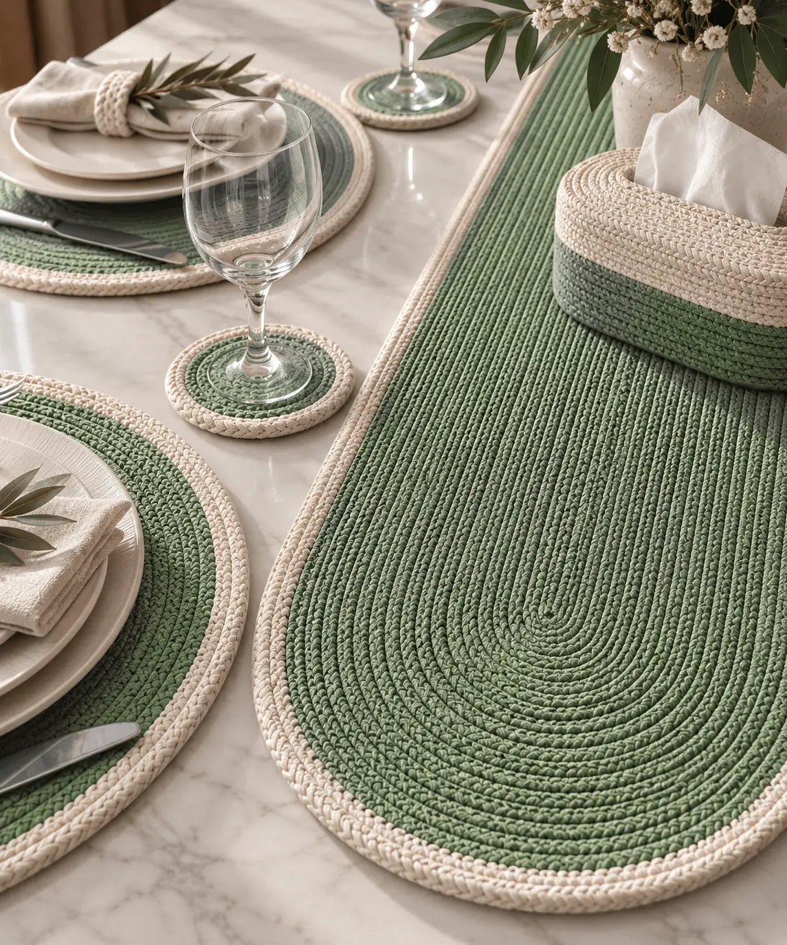 Mint Harmony Dining Set ( 14 Pieces )