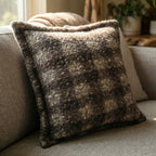 Checkered Bouclé Cushion
