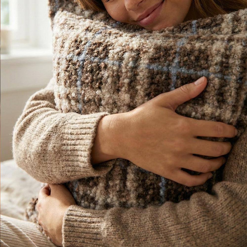 Plaid Winter Cushion